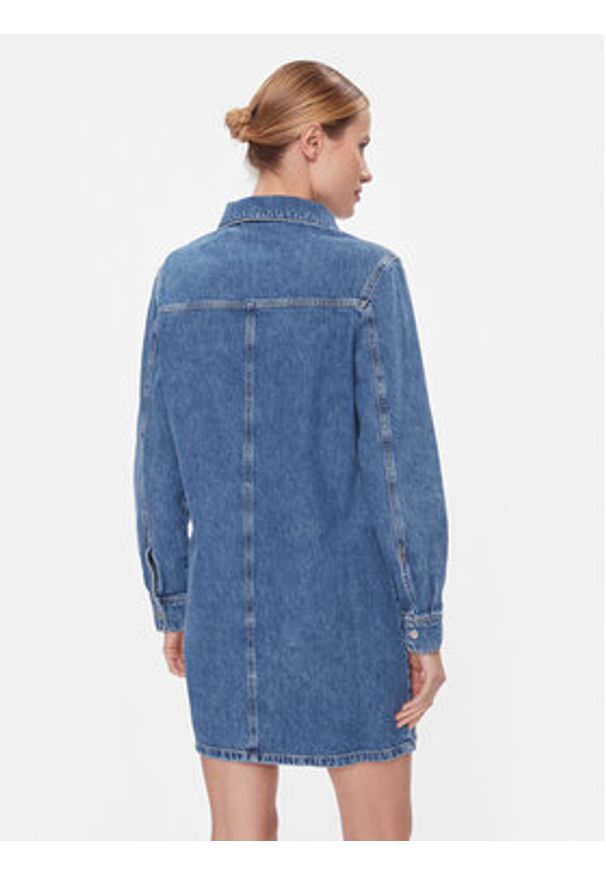 Tommy Jeans Sukienka jeansowa Aline Ls Dress Ah5032 Ext DW0DW17542 Niebieski Regular Fit. Kolor: niebieski. Materiał: bawełna