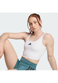 Adidas - adidas Top Power Light Support JZ6028 Biały Slim Fit. Kolor: biały. Materiał: syntetyk #3