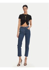 Elisabetta Franchi T-Shirt MA-006-51E2 Czarny Regular Fit. Kolor: czarny. Materiał: bawełna #2