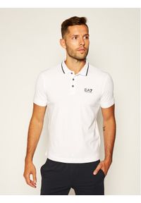 EA7 Emporio Armani Polo 8NPF06 PJ04Z 1100 Biały Regular Fit. Typ kołnierza: polo. Kolor: biały. Materiał: bawełna #1