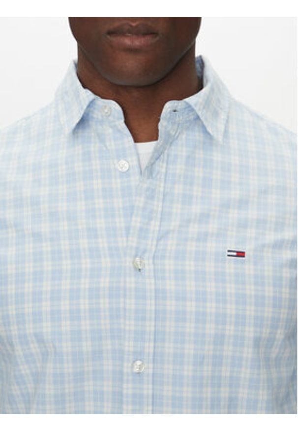 Tommy Jeans Koszula DM0DM20885 Błękitny Regular Fit. Kolor: niebieski. Materiał: bawełna