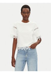 Morgan T-Shirt 251-DFUTUR M Biały Regular Fit. Kolor: biały. Materiał: bawełna
