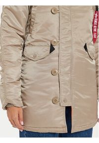 Alpha Industries Parka 113007 Brązowy Regular Fit. Kolor: brązowy. Materiał: syntetyk #3