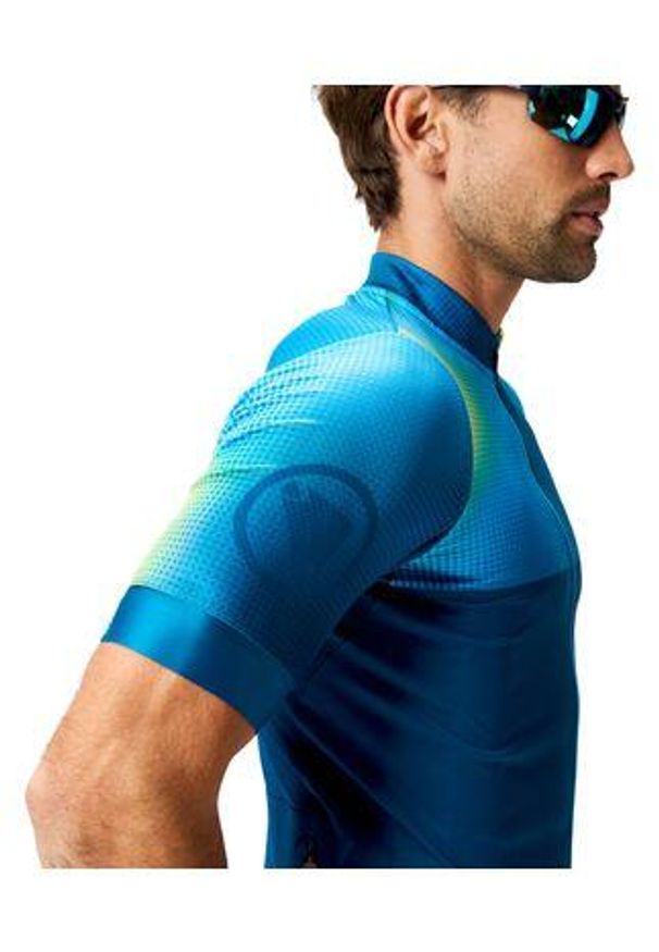 ENDURA - Koszulka rowerowa męska Endura Bitmap FS260. Kolor: niebieski. Sport: kolarstwo