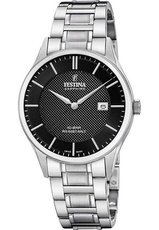Zegarek męski Festina F20067-6 srebrny. Kolor: srebrny