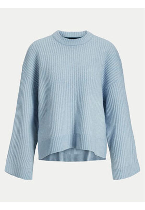 JJXX Sweter Sigga 12255358 Błękitny Relaxed Fit. Kolor: niebieski. Materiał: syntetyk