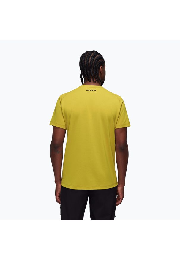 Koszulka męska Mammut Trovat Logo aura. Kolor: żółty. Sport: turystyka piesza