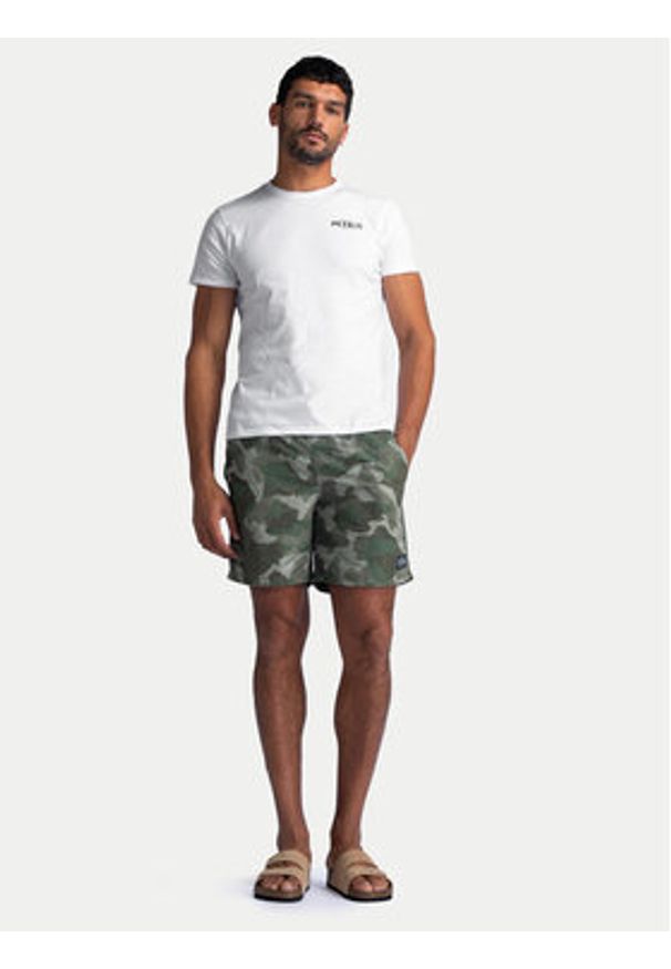 Petrol Industries T-Shirt M-1040-TSR635 Biały Regular Fit. Kolor: biały. Materiał: bawełna