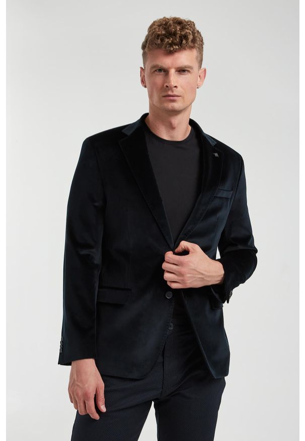 Karl Lagerfeld - Marynarka męska welurowa KARL LAGERFELD. Materiał: welur