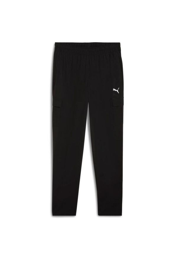 Puma Woven Cargo spodnie męskie czarne L. Kolor: czarny. Materiał: dresówka