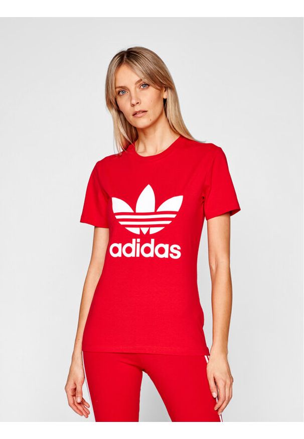 Adidas - T-Shirt adidas. Kolor: czerwony