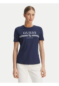 Guess T-Shirt V6GI07 K2968 Granatowy Regular Fit. Kolor: niebieski. Materiał: bawełna #1