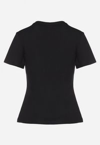 Born2be - Czarny T-shirt z Bawełny z Nadrukiem Pantery Yelfea. Okazja: na co dzień. Kolor: czarny. Materiał: bawełna. Wzór: nadruk, motyw zwierzęcy. Styl: casual, elegancki #2
