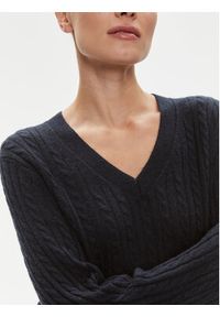 TOMMY HILFIGER - Tommy Hilfiger Sweter WW0WW39887 Granatowy Regular Fit. Kolor: niebieski. Materiał: wełna #3