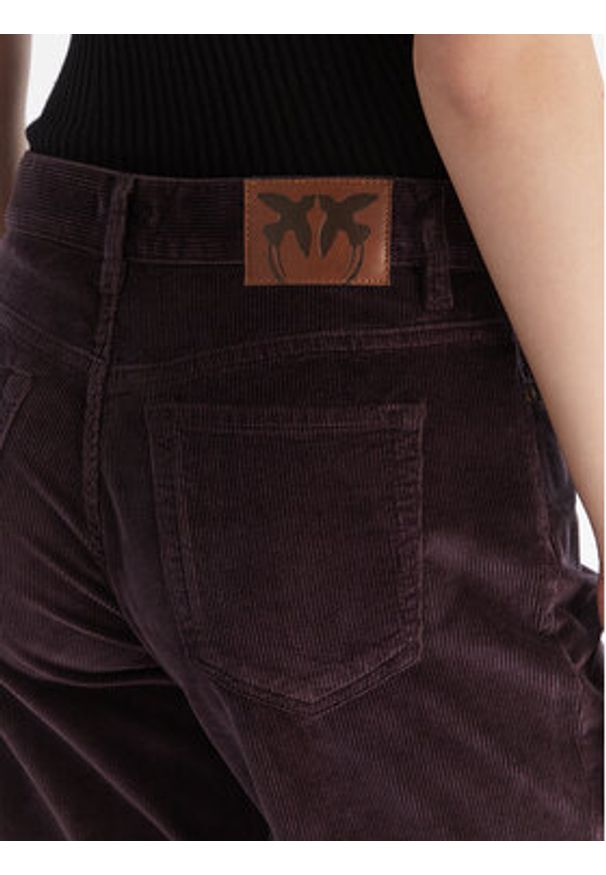 Pinko - PINKO Spodnie materiałowe Old Velvet 105662 A2WS Fioletowy Regular Fit. Kolor: fioletowy. Materiał: bawełna