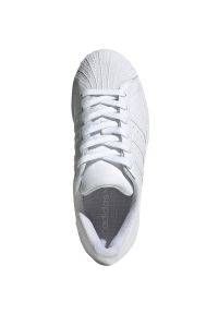 Adidas - Buty dla dzieci adidas Superstar J białe EF5399. Zapięcie: sznurówki. Kolor: biały. Materiał: skóra, guma. Szerokość cholewki: normalna. Model: Adidas Superstar #3