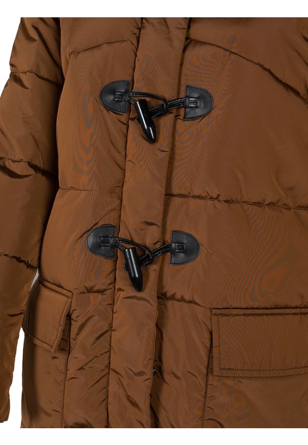 Pinko Parka "Rocky 1" | 1G16AY Y75R | Kobieta | Brązowy. Typ kołnierza: kaptur. Kolor: brązowy. Materiał: poliamid. Sezon: lato. Styl: elegancki