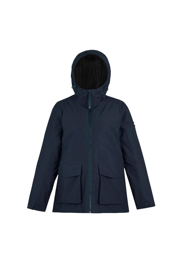 Regatta - Kurtka Wodoodporna Damska Ocieplana Melane. Kolor: czarny, niebieski, wielokolorowy. Sport: turystyka piesza