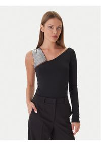 Patrizia Pepe Body 2M4504/338-J4R0 Czarny Slim Fit. Kolor: czarny. Materiał: syntetyk