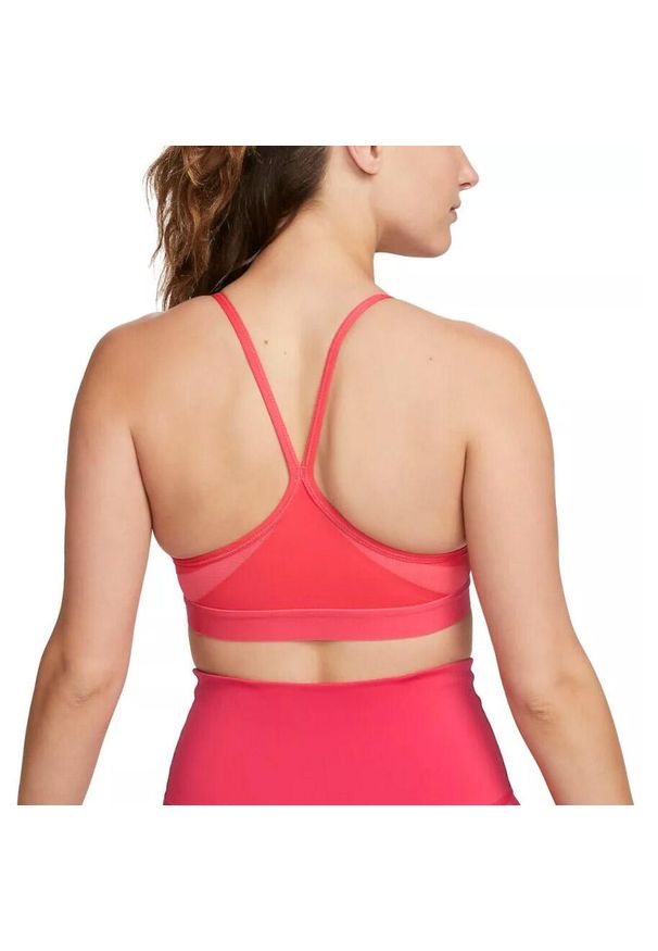 Stanik Sportowy Nike Bra W Nk Indy V-neck. Kolor: czerwony. Sport: fitness
