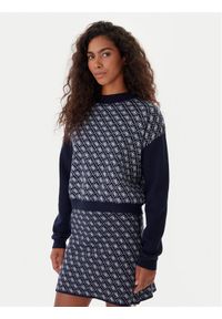Guess Golf W5BR23 Z3JD2 Granatowy Relaxed Fit. Typ kołnierza: golf. Kolor: niebieski. Materiał: syntetyk