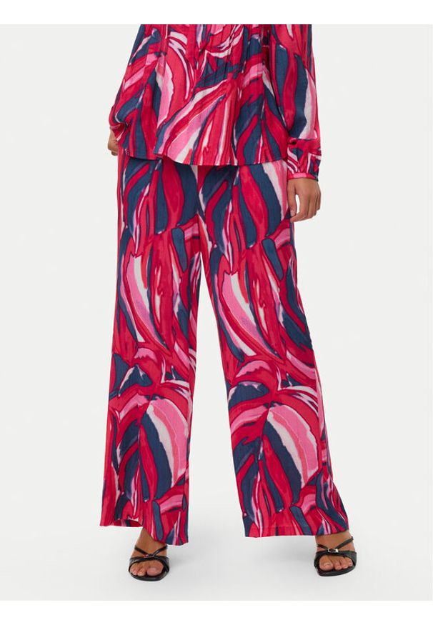 Vero Moda Spodnie materiałowe Vera 10338759 Różowy Wide Leg. Kolor: różowy. Materiał: wiskoza