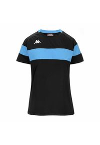 Damski jersey Kappa Dareta. Kolor: czarny, niebieski, wielokolorowy. Materiał: jersey. Sport: fitness