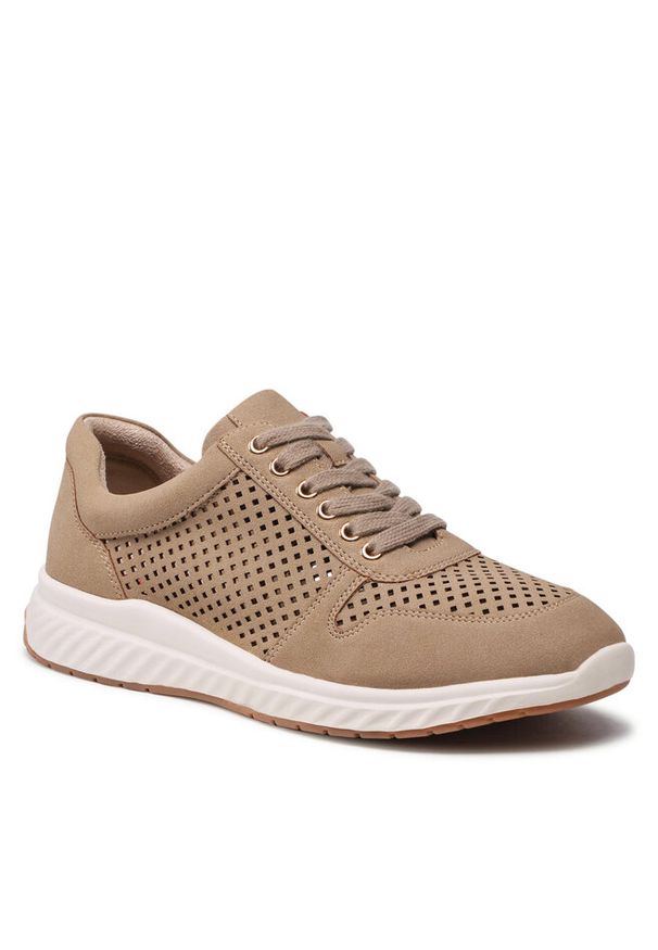 Sneakersy Go Soft. Kolor: beżowy