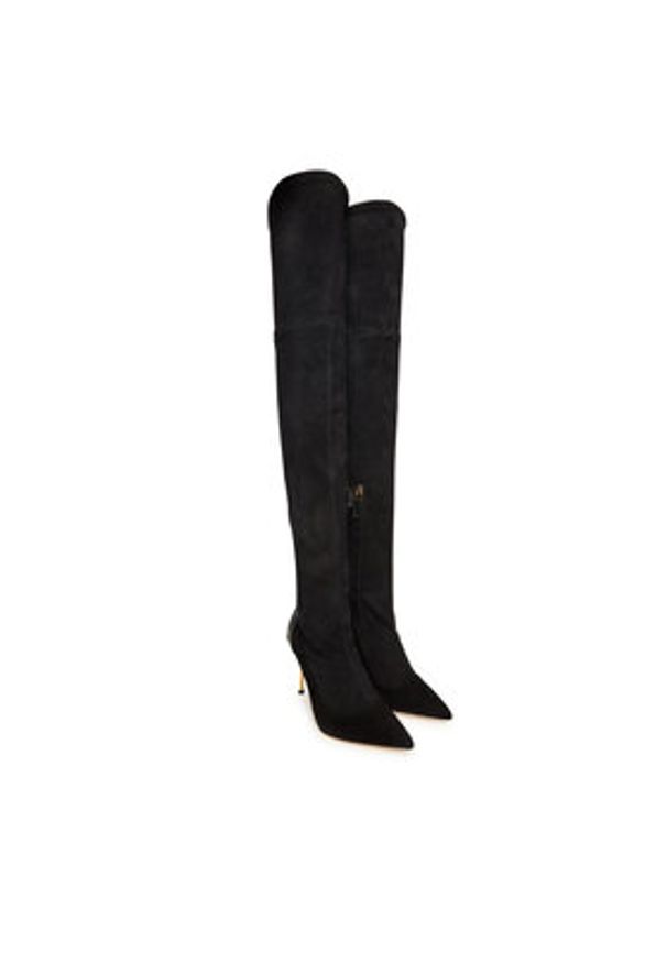 Elisabetta Franchi Kozaki SA-36L-57E2-V1100 Czarny. Kolor: czarny. Materiał: zamsz, skóra