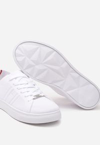 Born2be - Białe Trampki przed Kostkę ze Sznurowaniami Arokime. Wysokość cholewki: przed kostkę. Kolor: biały. Materiał: materiał. Szerokość cholewki: normalna. Styl: klasyczny, sportowy #4