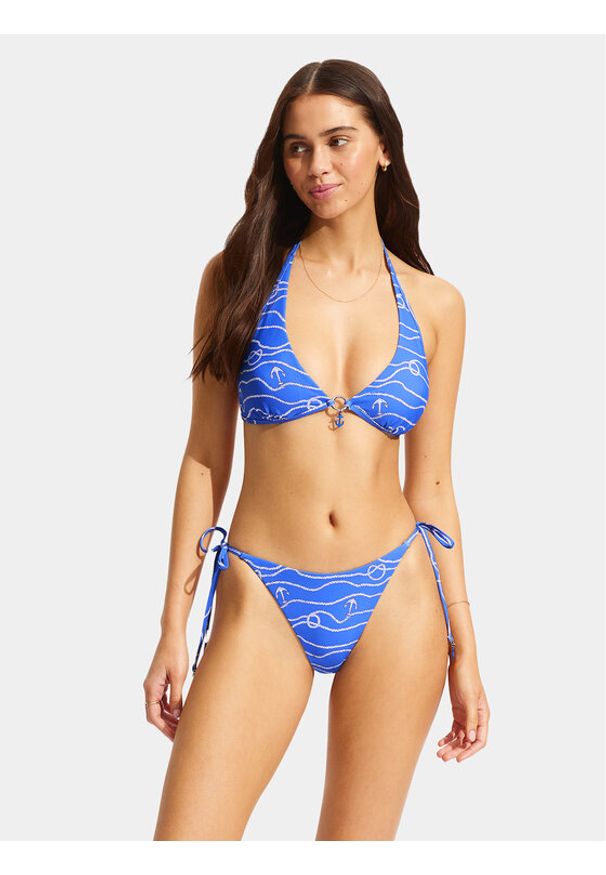 Seafolly Góra od bikini Set Sail 31503 Niebieski. Kolor: niebieski. Materiał: syntetyk