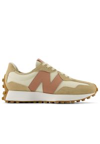 Buty New Balance WS327NKA - brązowe. Zapięcie: sznurówki. Kolor: brązowy. Materiał: guma, zamsz, skóra. Szerokość cholewki: normalna #1
