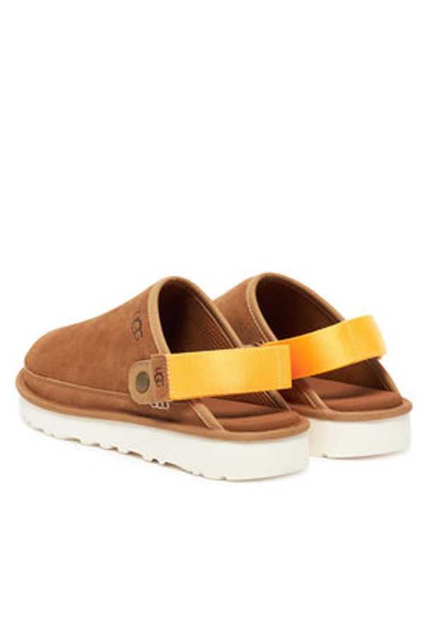 Ugg Klapki M Goldencoast Clog II 1166915 Brązowy. Kolor: brązowy. Materiał: skóra, zamsz