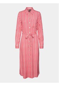 Vero Moda Sukienka koszulowa Ilisa 10306597 Różowy Regular Fit. Kolor: różowy. Materiał: wiskoza. Typ sukienki: koszulowe #3