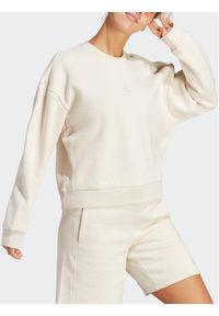 Adidas - adidas Bluza ALL SZN Fleece Sweatshirt IC6448 Beżowy Loose Fit. Kolor: beżowy. Materiał: bawełna