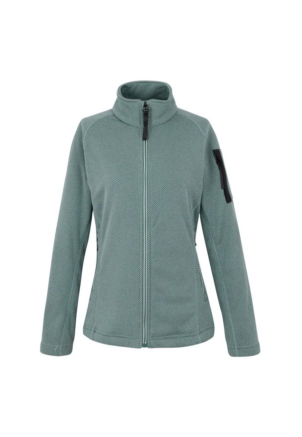 Regatta - Polar damski rozsuwany Liliena. Kolor: niebieski. Materiał: polar. Długość rękawa: raglanowy rękaw. Sport: turystyka piesza