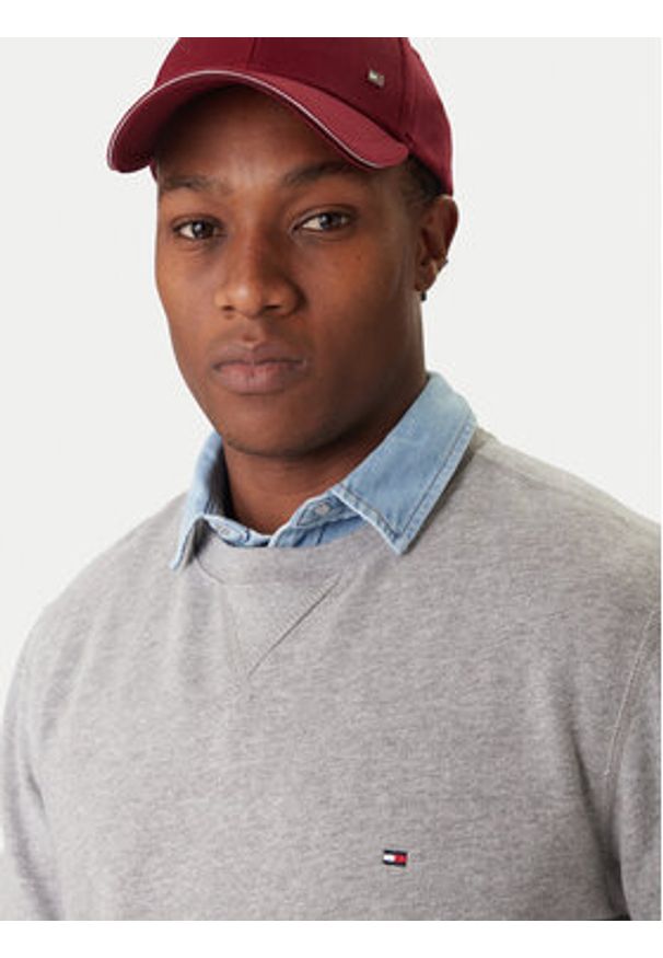 TOMMY HILFIGER - Tommy Hilfiger Bluza Essential MW0MW37232 Szary Regular Fit. Kolor: szary. Materiał: syntetyk, bawełna