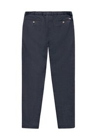 Bugatti Chinosy 1950-16210E Granatowy Slim Fit. Kolor: niebieski. Materiał: len #7