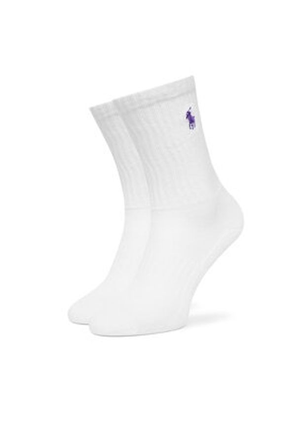 Polo Ralph Lauren Skarpety długie 455972889003 Biały. Kolor: biały. Materiał: bawełna, materiał