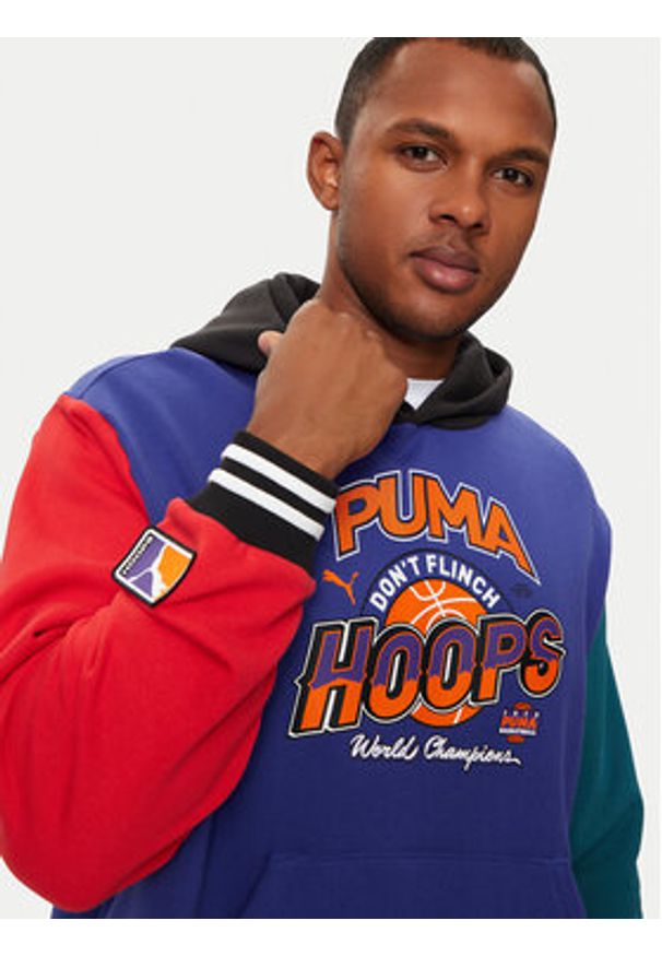 Puma Bluza Bandwagon 627216 Kolorowy Relaxed Fit. Materiał: bawełna. Wzór: kolorowy