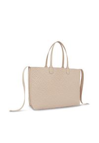 TOMMY HILFIGER - Tommy Hilfiger Torebka Iconic Tommy Tote Mono AW0AW15572 Beżowy. Kolor: beżowy #3