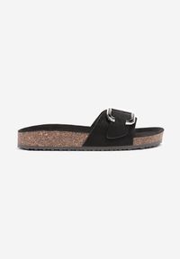 Renee - Czarne Klapki z Otwartym Noskiem i Szerokim Paskiem z Klamerką Summerlyn. Okazja: na co dzień. Nosek buta: otwarty. Kolor: czarny. Styl: casual #5