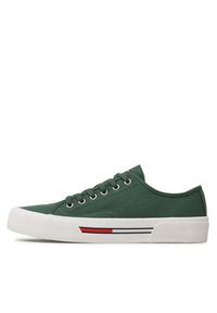 Tommy Jeans Tenisówki Canvas Sneaker EM0EM01299 Zielony. Kolor: zielony. Materiał: materiał #4