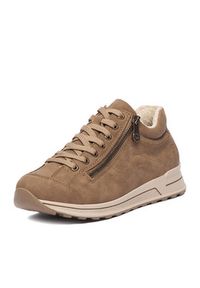 Rieker Sneakersy CEO-N1400-64 Beżowy ciemny. Kolor: beżowy. Materiał: skóra #5