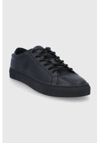 Superdry Buty kolor czarny. Nosek buta: okrągły. Zapięcie: sznurówki. Kolor: czarny. Materiał: guma