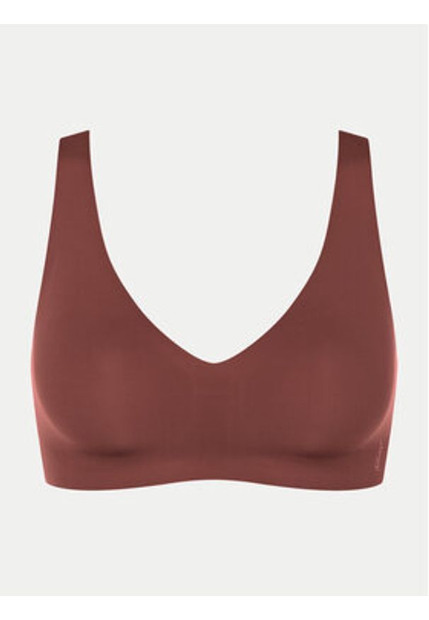 Sloggi Biustonosz bezfiszbinowy Zero Feel 10217729 Brązowy. Kolor: brązowy. Materiał: syntetyk
