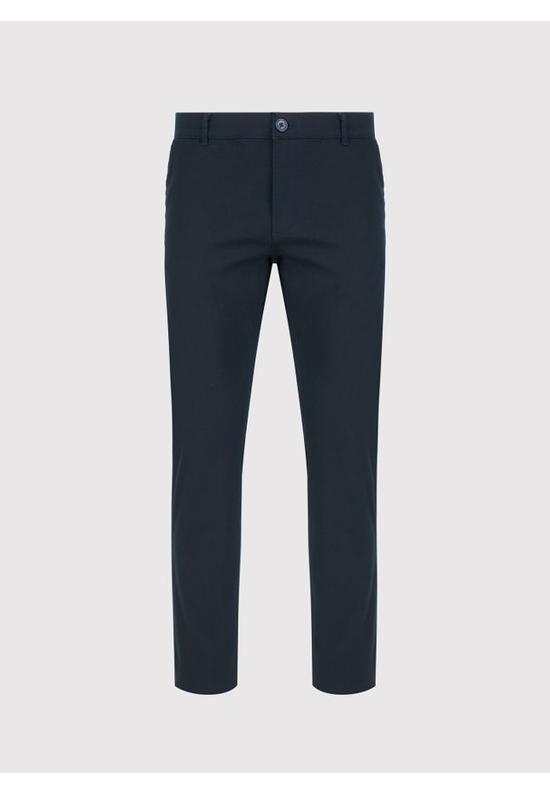 Pako Lorente - PAKO LORENTE - Granatowe spodnie męskie. Okazja: na co dzień. Kolor: niebieski. Materiał: bawełna, elastan. Sezon: wiosna. Styl: casual