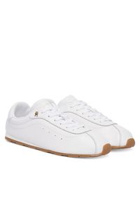 TOMMY HILFIGER - Tommy Hilfiger Sneakersy Th Low Profile Runner FW0FW08951 Biały. Kolor: biały. Materiał: skóra #6