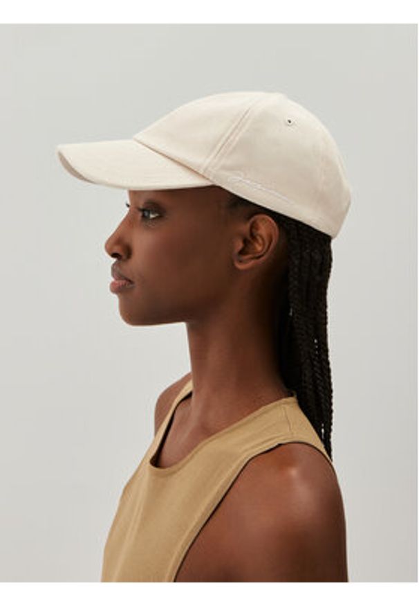 JACQUEMUS Czapka z daszkiem 216AC009U Écru. Materiał: bawełna, materiał