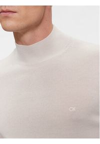 Calvin Klein Sweter Superior K10K110424 Beżowy Regular Fit. Kolor: beżowy. Materiał: wełna #3